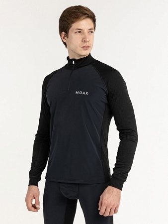 Термофутболка MOAX RACE WIND LS с воротником M черный