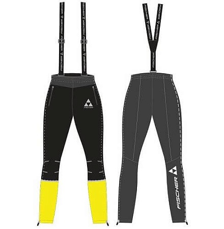 Тренировочные брюки FISCHER SOFTSHELL WARM JR black / yellow